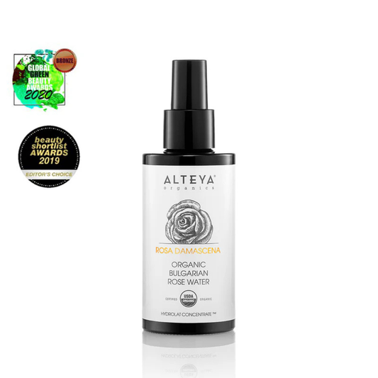 Organic Bulgarian Rose Water - Glass Bottle