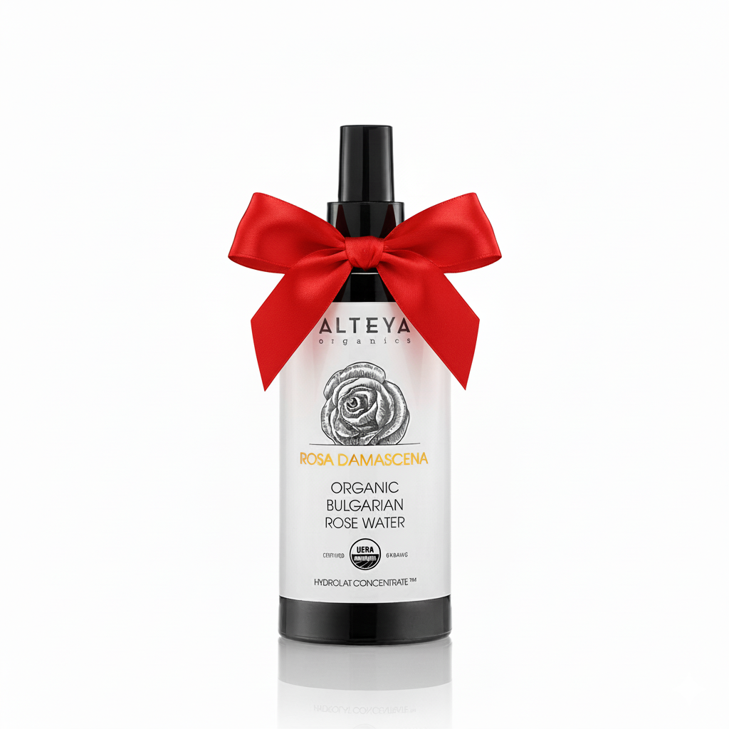 Organic Bulgarian Rose Water - Glass Bottle