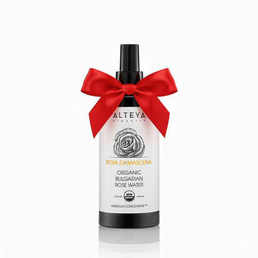 Organic Bulgarian Rose Water - Glass Bottle
