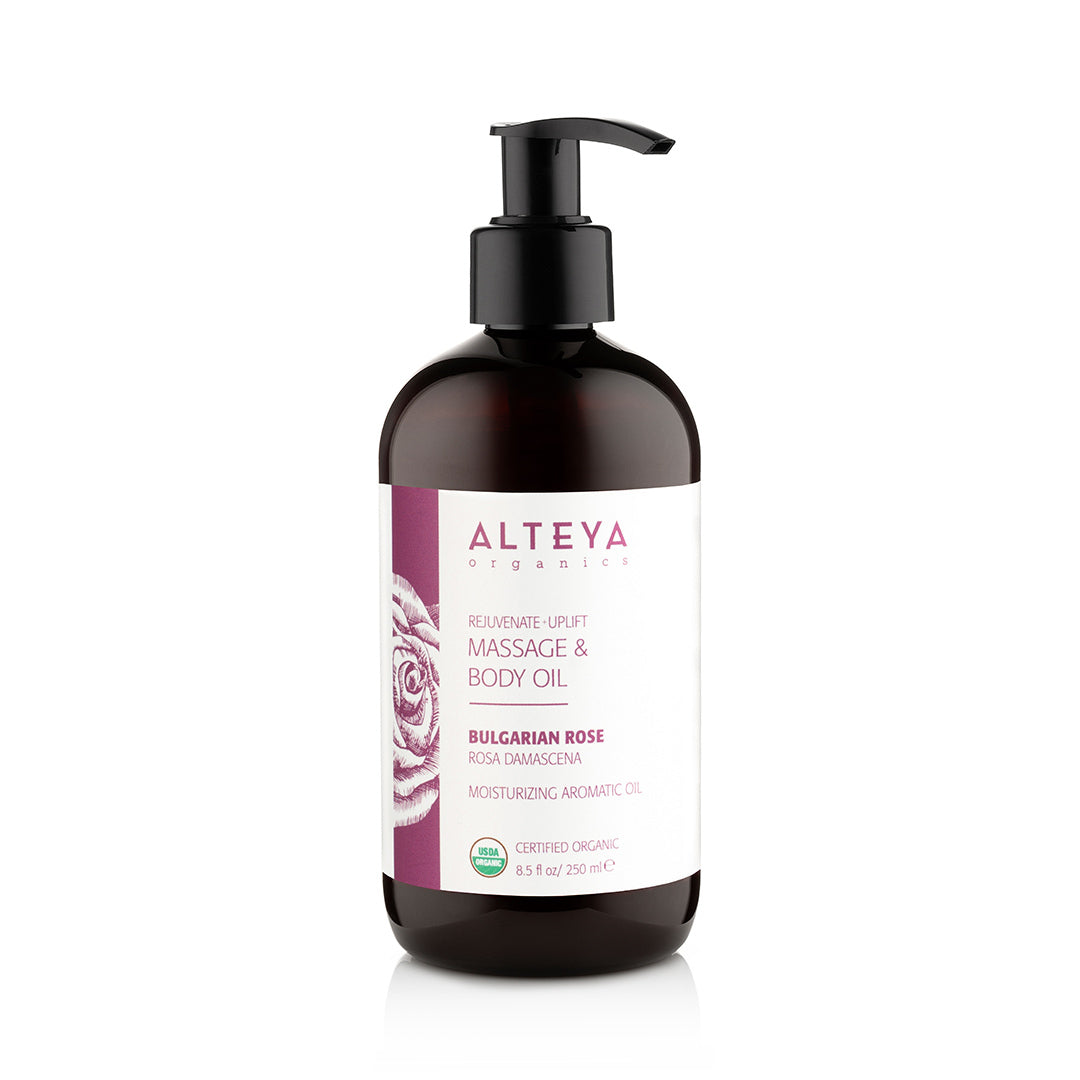 Ekologiškas atpalaiduojantis ir liftinguojantis masažo bei kūno aliejus, 250 ml