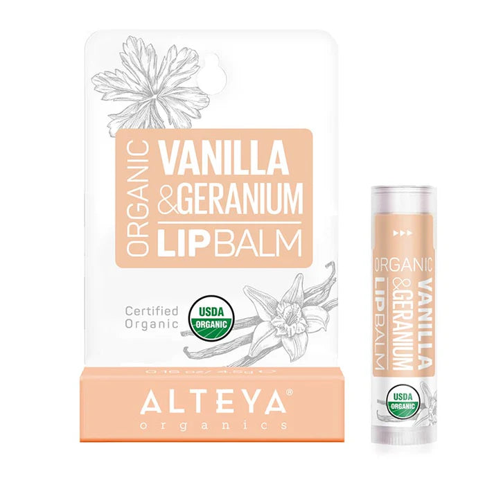 Organic Lip Balm Vanilla & Geranium